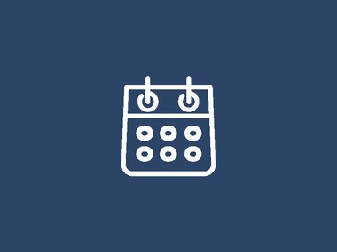 Icon of a calendar or schedule on a dark background. | © Zell am See-Kaprun