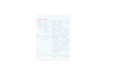 Handwritten notes on an English recipe on graph paper in quick glance.