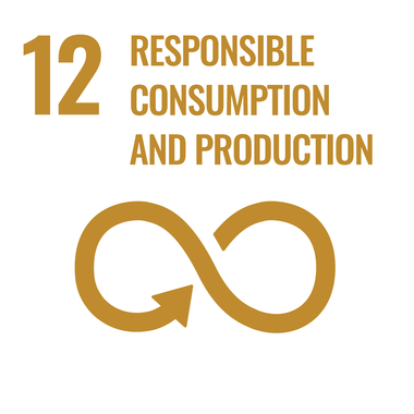 Icon representing responsible consumption and production, part of the UN Sustainable Development Goals, with the number 12 and a circular recycling symbol. | © United Nations