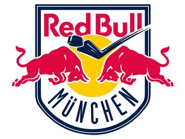 Red Bull Munich logo featuring two leaping bulls and a hockey stick. | © EHC Red Bull München